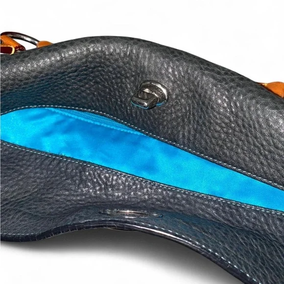 2005 Vintage Coach Chelsea 8A39 black pebbled leather shoulder bag - Picture 6 of 8